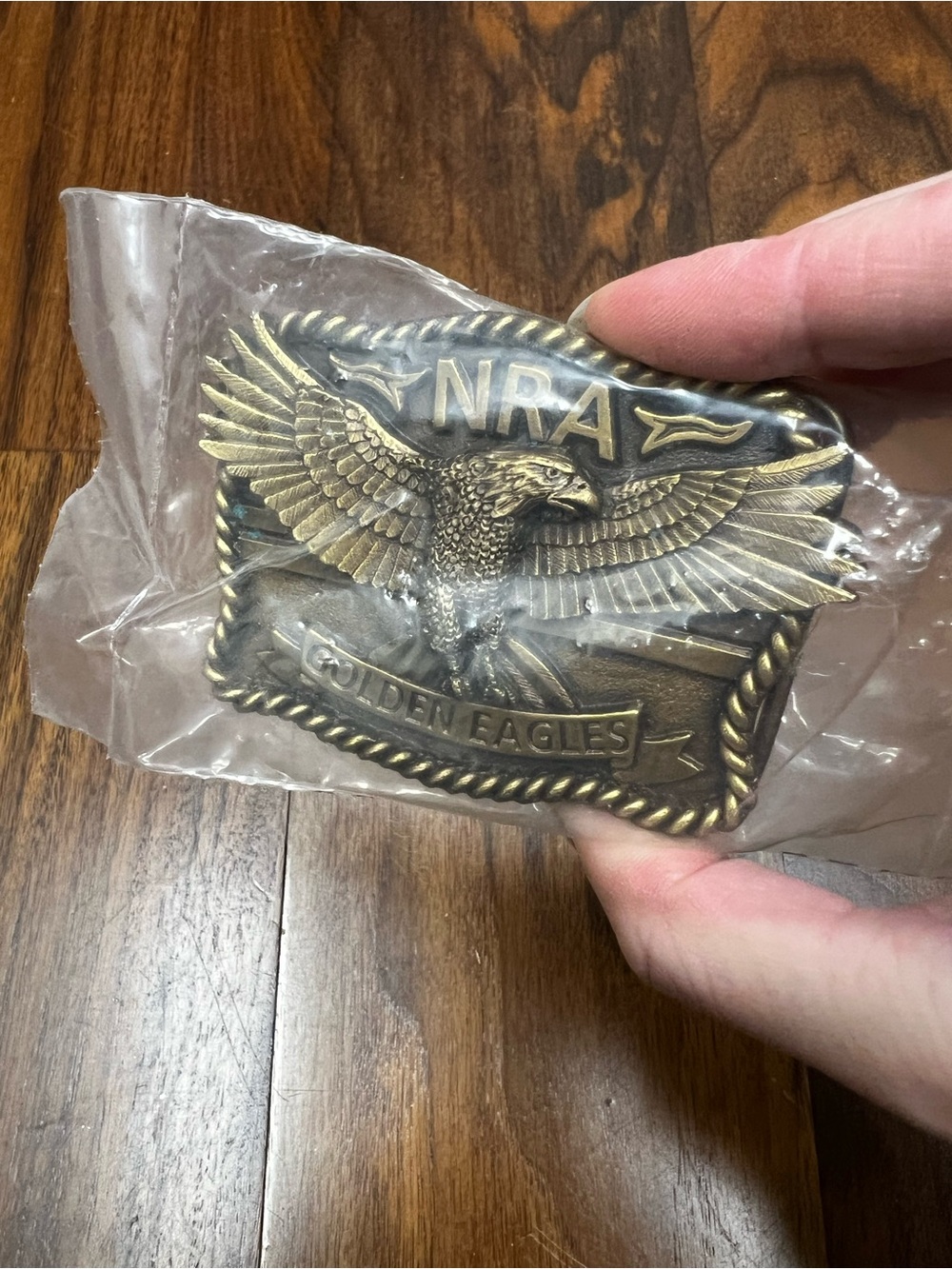 NWT NRA Golden Eagles Belt Buckle